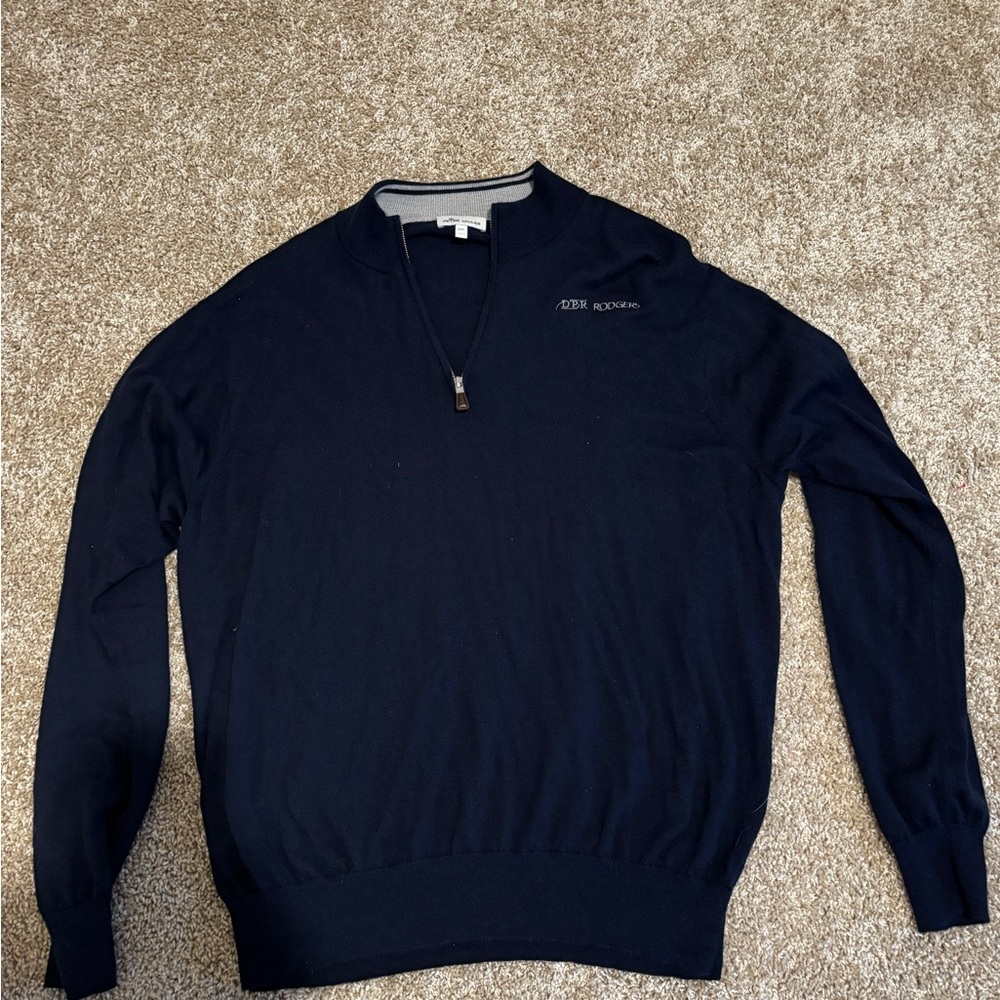 Peter Millar Navy Golf Zip Up Long Sleeve sz XXL